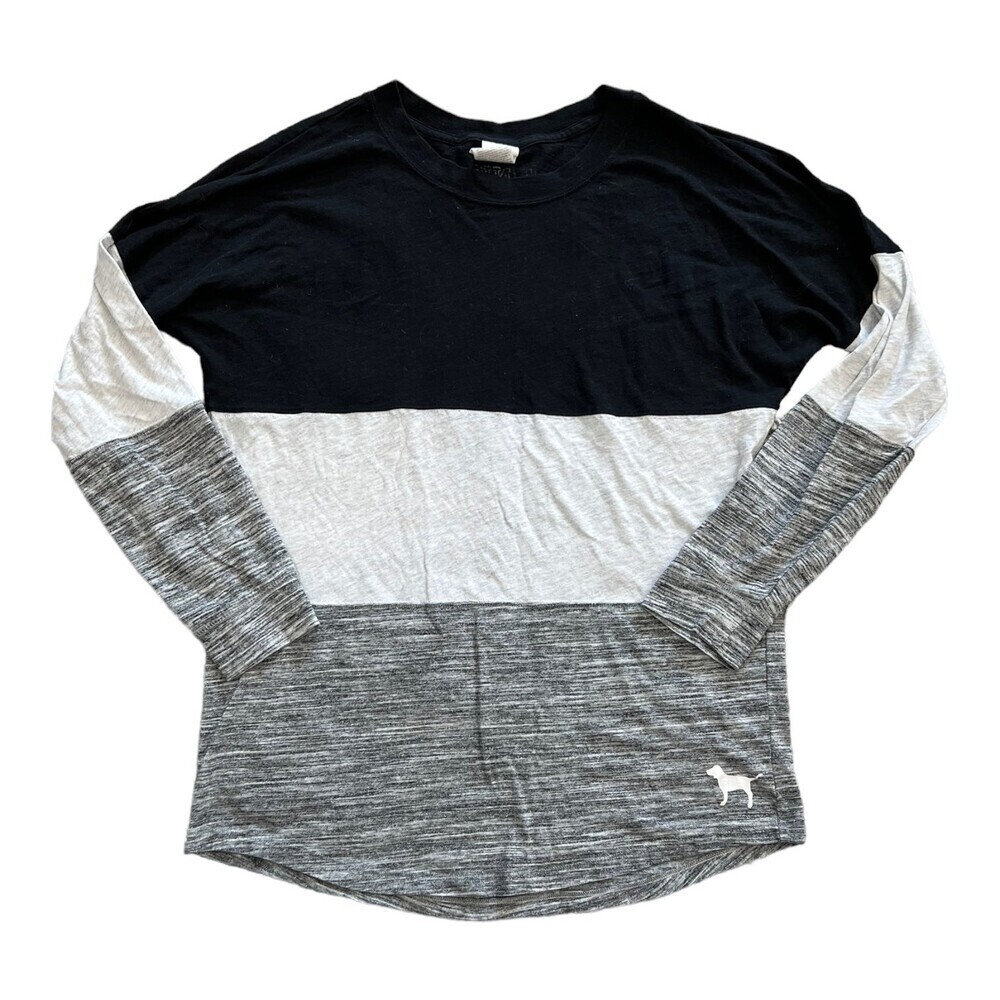PINK Victoriaās Secret Color Block Casual Logo Tee XS